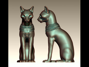 Egyptian ritual cat - Sekhmet Goddess - Bastet Goddess 3D print model 3Dプリントモデル