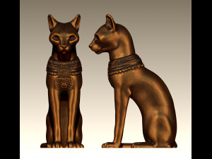 Egyptian ritual cat - Sekhmet Goddess - Bastet Goddess 3D print model 3Dプリントモデル