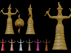 The Snake Goddess - Ancient Cretense culture- Stl files - 3D print model 3D Print Model