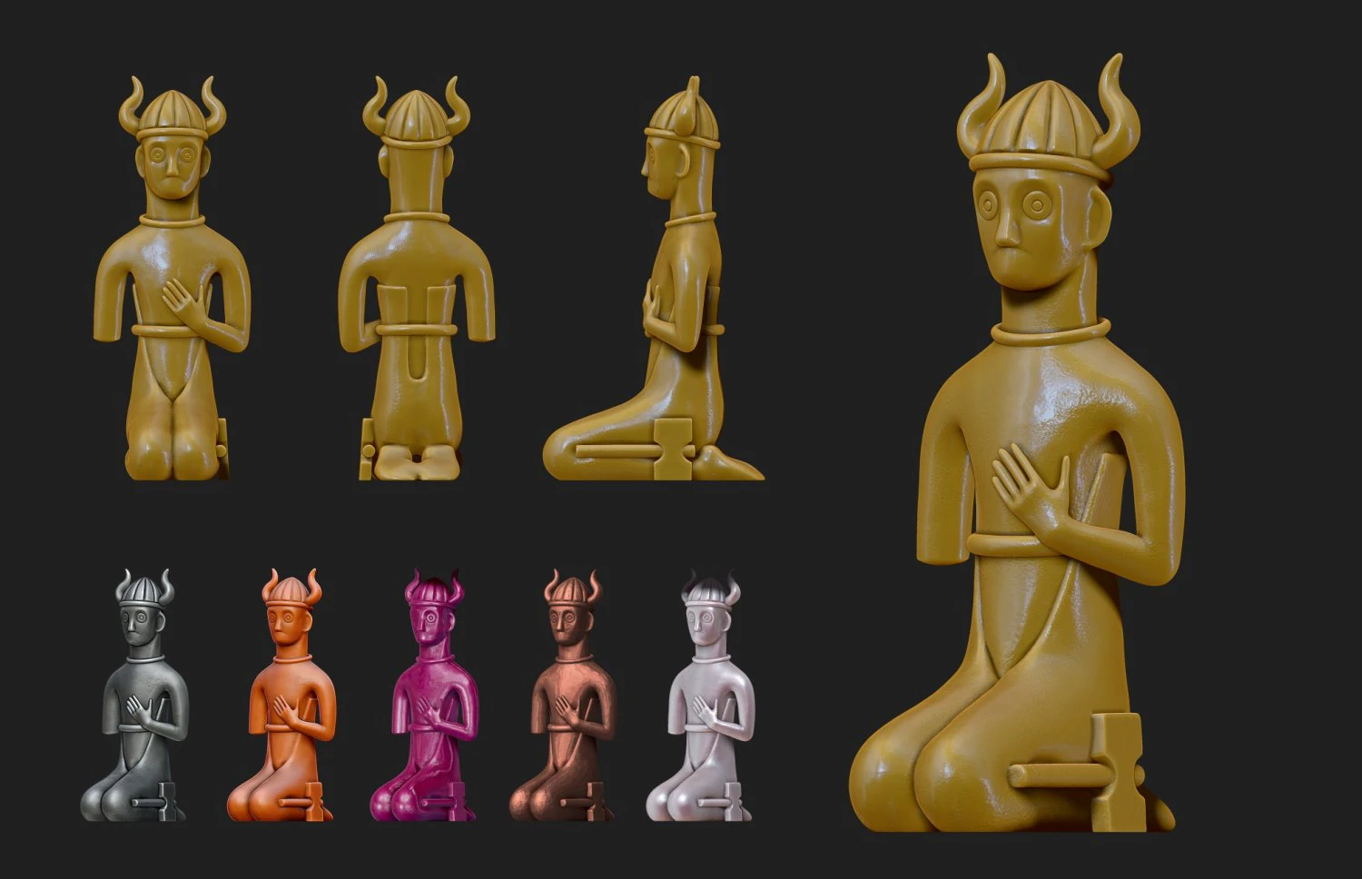 Tyr, filho de Hymir, modelo de impressão 3D Modelo de Impressão 3D .c4d .max .obj .3ds .fbx .stl .blend