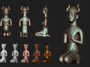 Tyr, filho de Hymir, modelo de impress&atilde;o 3D Modelo de Impressão 3D