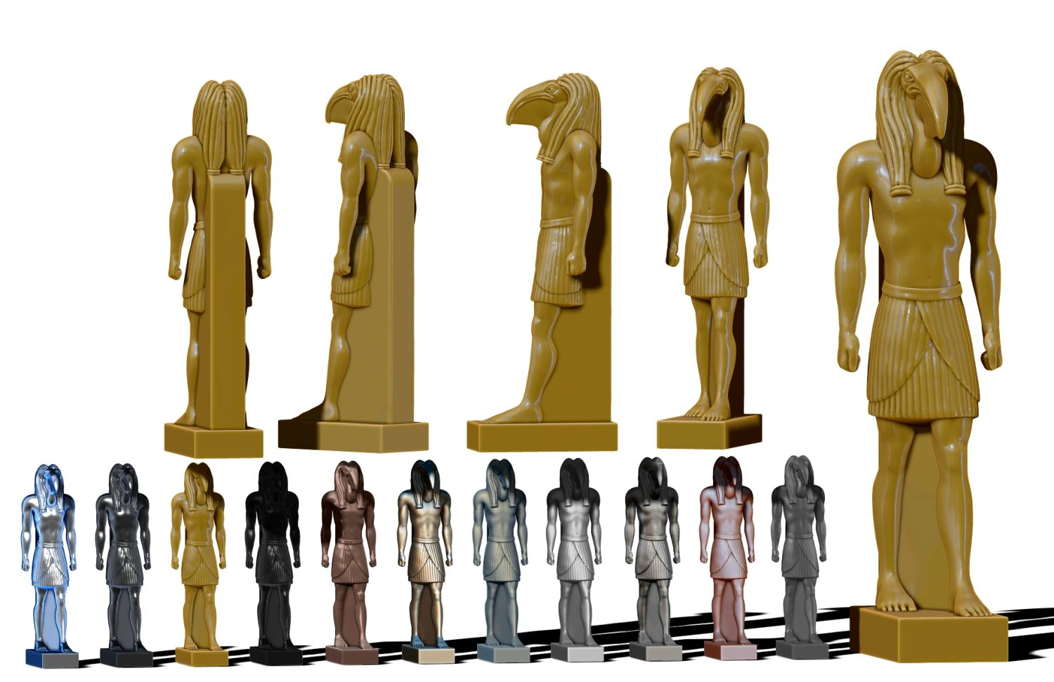 God Toth Figurine - Ancient Egipt - 5000bc 3D print model 3D Print Model .c4d .max .obj .3ds .fbx .stl .blend 