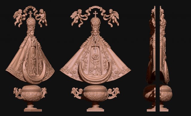 San Juan de los Lagos Virgin Model Cetak 3D .c4d .max .obj .3ds .fbx .stl .blend 