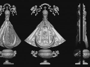 San Juan de los Lagos Virgin Model Cetak 3D