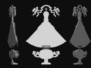 Virgem de San Juan de los Lagos Modelo de Impressão 3D