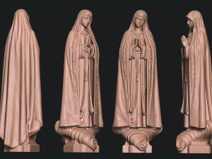 Virgin Fatima - Portugal - Jewerly - Masonry - Carpentry 3D Print Model
