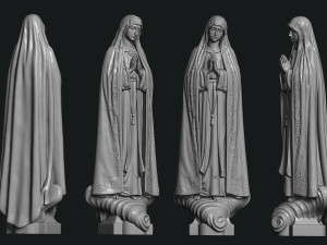 Virgin Fatima - Portugal - Jewerly - Masonry - Carpentry Modelo de Impressão 3D