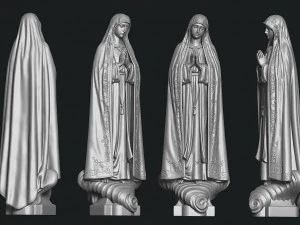 Virgin Fatima - Portugal - Jewerly - Masonry - Carpentry 3D Print Model