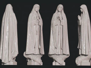 Virgin Fatima - Portugal - Jewerly - Masonry - Carpentry 3D Print Model