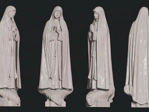 Virgin Fatima - Portugal - Jewerly - Masonry - Carpentry 3D Print Model