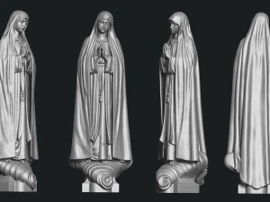 Virgin Fatima - Portugal - Jewerly - Masonry - Carpentry 3D Print Model