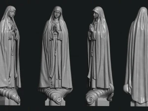 Virgin Fatima - Portugal - Jewerly - Masonry - Carpentry 3D Print Model