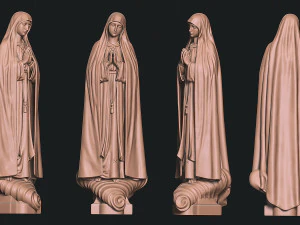 Virgin Fatima - Portugal - Jewerly - Masonry - Carpentry 3D Print Model