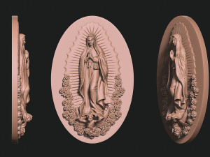 Our Lady of Guadalupe - Relief - Mexico - CNC and 3D print model 3D 프린트 모델