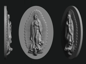 Nuestra Se&ntilde;ora de Guadalupe - Relieve - M&eacute;xico - Modelo de impresi&oacute;n CNC y 3D Modelo de impresión 3D