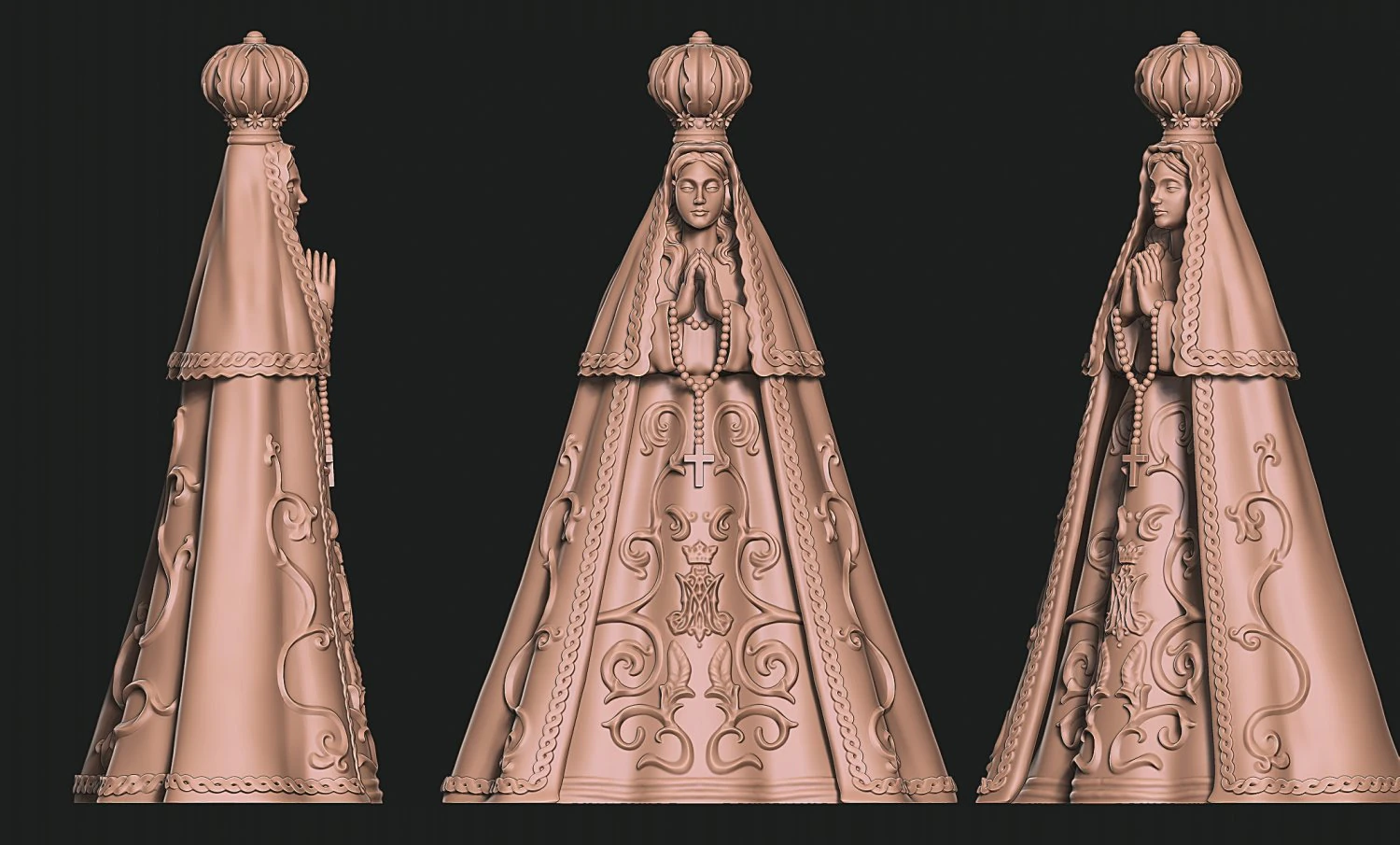 Our Lady of Valley - Virgen del Valle - CNC - 3D print model 3D Print Model .c4d .max .obj .3ds .fbx .stl .blend 