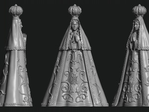 Our Lady of Valley - Virgen del Valle - CNC - 3D print model 3D-Druckmodell