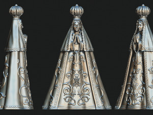 Our Lady of Valley - Virgen del Valle - CNC - 3D print model 3D-Druckmodell