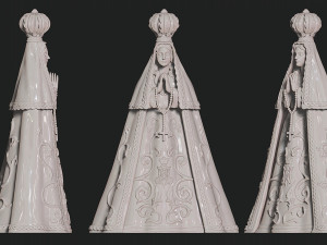 Our Lady of Valley - Virgen del Valle - CNC - 3D print model 3D-Druckmodell