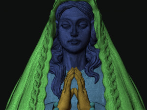 Our Lady of Valley - Virgen del Valle - CNC - 3D print model 3D-Druckmodell
