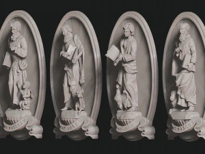 The Four Evangelist Relief - Collection - CNC - 3D print model 3D Print Model
