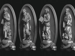 The Four Evangelist Relief - Collection - CNC - 3D print model 3D Print Model