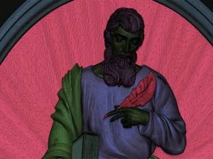 The Four Evangelist Relief - Collection - CNC - 3D print model 3D 프린트 모델