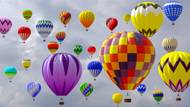 hot air balloon model 3Dモデル .c4d .max .obj .3ds .fbx .stl .blend 