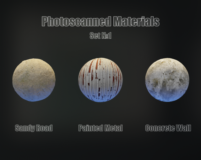 set of 3 pbr materials - photoscanned material kit - 4k tiff CG Textures .c4d .max .obj .3ds .fbx .stl .blend 