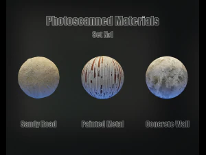 set of 3 pbr materials - photoscanned material kit - 4k tiff CG Textures