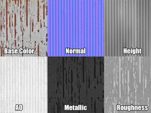 set of 3 pbr materials - photoscanned material kit - 4k tiff CG Textures