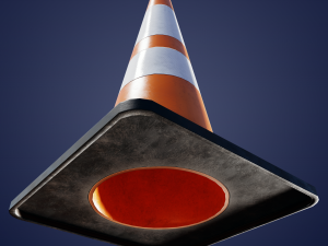 traffic cones game asset multi-pack Model 3D