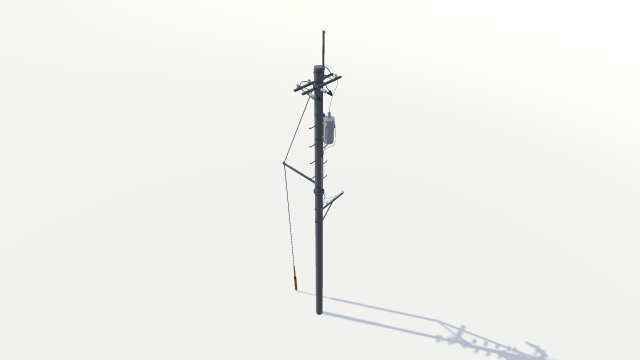 Low Poly Telephone Pole Free 3d Model In Other 3dexport