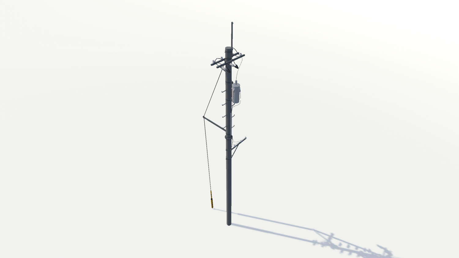 Low Poly Telephone Pole Free 3d Model In Other 3dexport