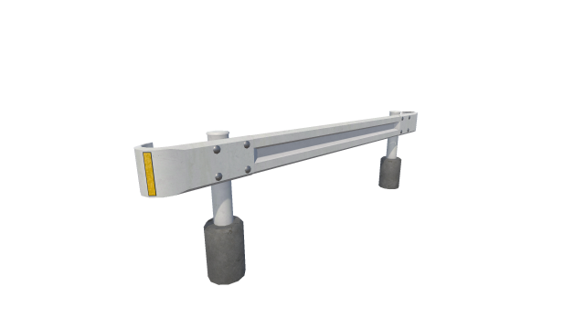 low poly guardrail 4m 2m 1m Modello 3D .c4d .max .obj .3ds .fbx .stl .blend 