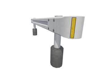 low poly guardrail 4m 2m 1m Modello 3D