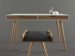table and chair Modelo 3D