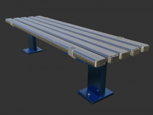 bench clean metal 3D Model