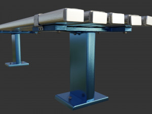 bench clean metal 3D Model
