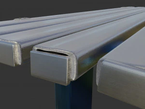 bench clean metal 3D Model