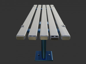 bench clean metal 3D Model