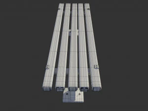 bench clean metal 3D Model