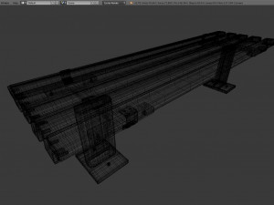 bench clean metal 3D Model