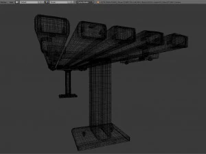 bench clean metal 3D Model