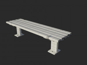 bench worn metal 3D मॉडल