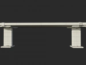 bangku logam usang Model 3D