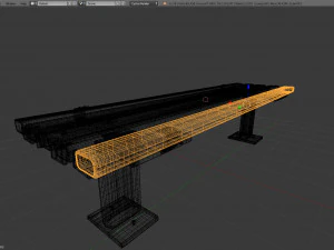 bangku logam usang Model 3D