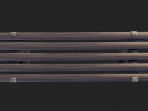 bench clean and rusted metal Modèle 3D