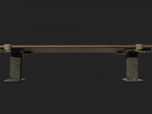bench clean and rusted metal Modèle 3D