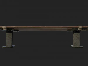 bench clean and rusted metal 3D Model